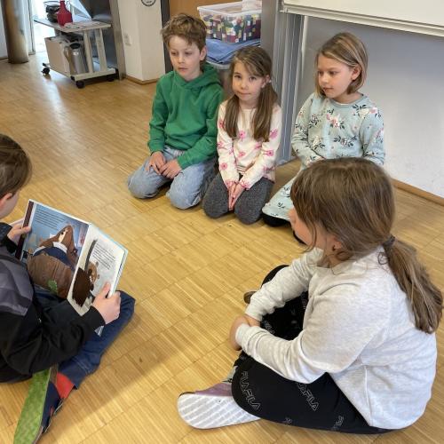 Vorlesen der 2b für die 1b